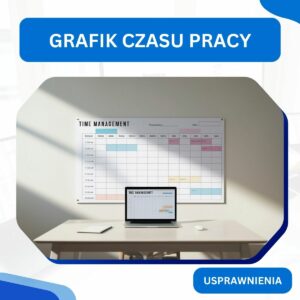 Grafik czasu pracy z kontrolą dni wolnych