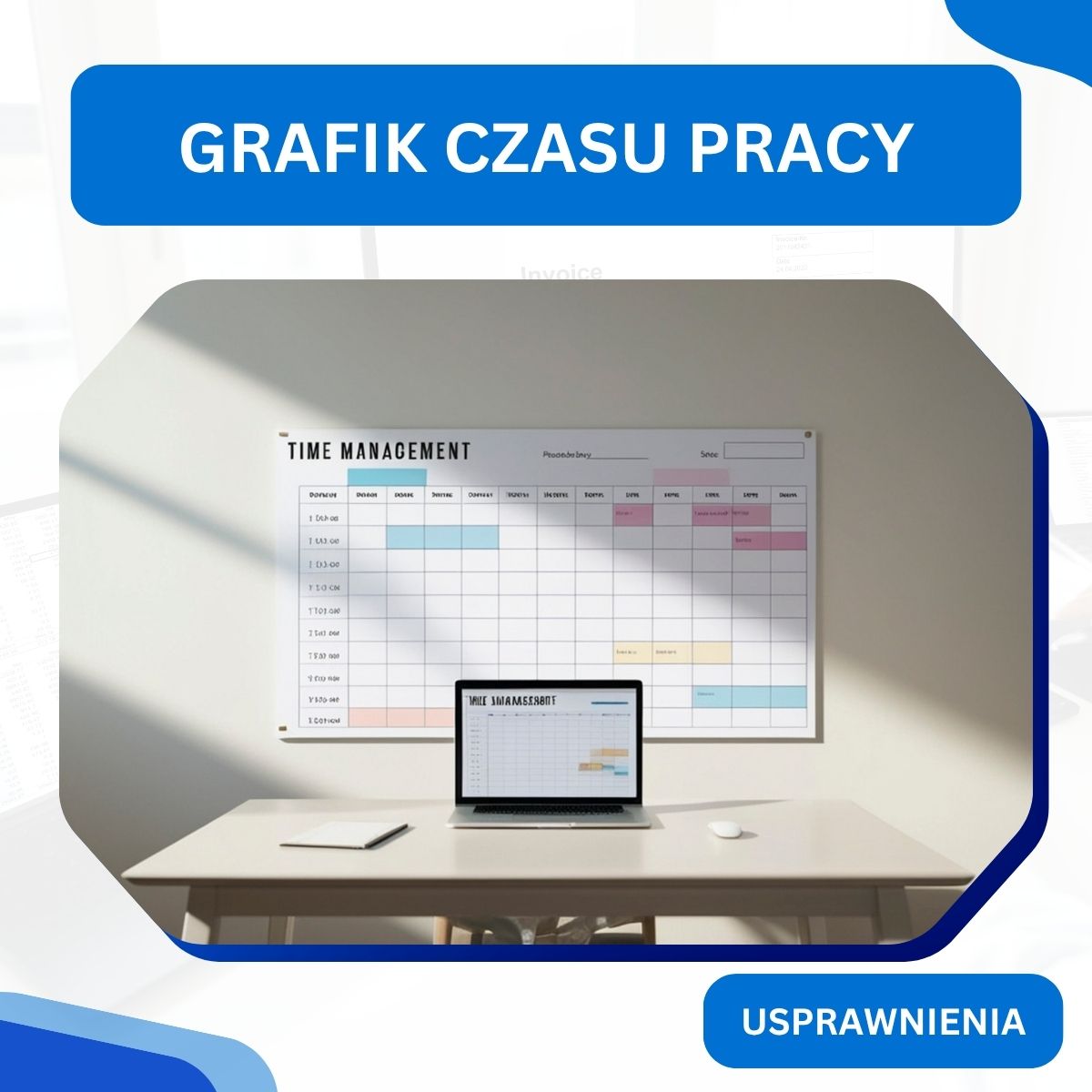 Grafik czasu pracy z kontrolą dni wolnych