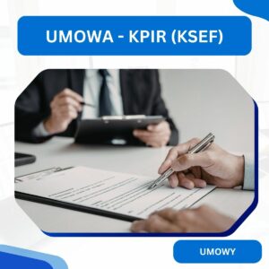 Umowa o usługowe prowadzenie podatkowej księgi przychodów i rozchodów - uwzględniająca KSeF